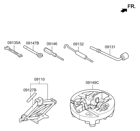 2019 Hyundai Genesis G80 OVM Tool Diagram