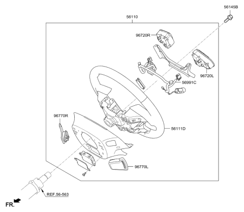 2020 Hyundai Genesis G80 Steering Wheel Diagram 1