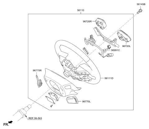 2019 Hyundai Genesis G80 Steering Wheel Diagram 1