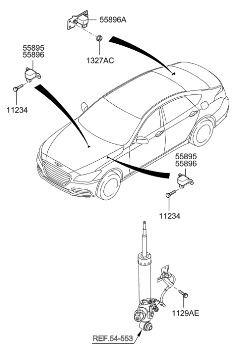 2020 Hyundai Genesis G80 Air Suspension Diagram