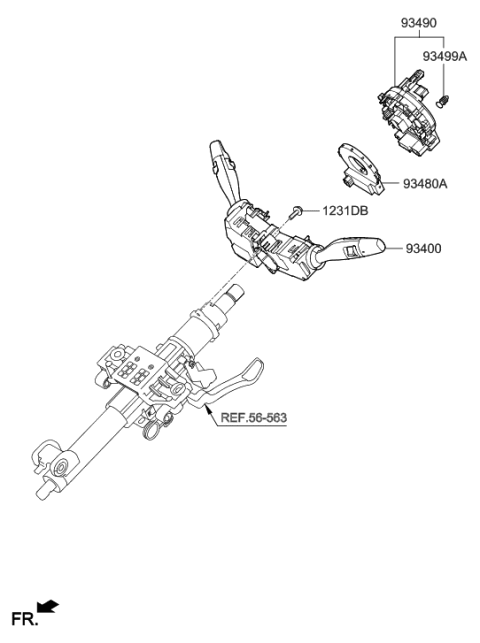 2017 Hyundai Genesis G80 Multifunction Switch Diagram