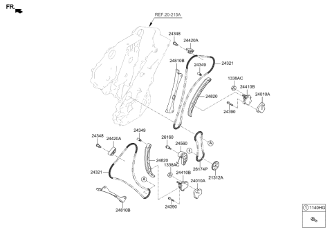 2020 Hyundai Genesis G80 Camshaft & Valve Diagram 5