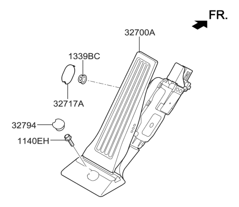 2017 Hyundai Genesis G80 Accelerator Pedal Diagram