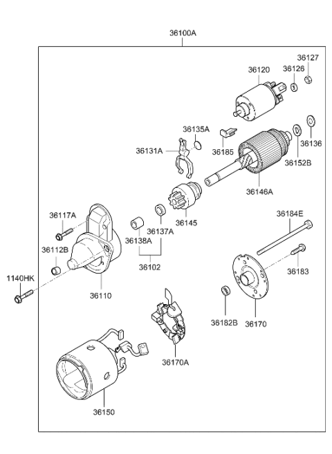 2006 Hyundai Accent New Body Style (Produced After SEP.04.2006) Starter Diagram