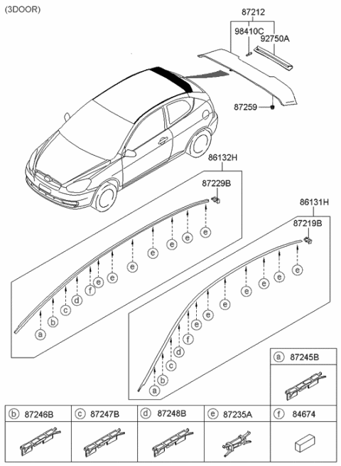 2008 Hyundai Accent Pad-Antinoise Diagram for 87238-1E000