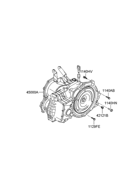 2007 Hyundai Accent Transaxle Assy-Auto Diagram