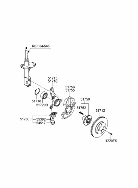 2018 Hyundai Genesis G80 Bolt-Washer Assembly Diagram for 51769-1E000