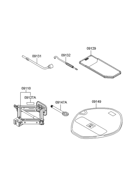 2006 Hyundai Accent New Body Style (Produced After SEP.04.2006) OVM Tool Diagram