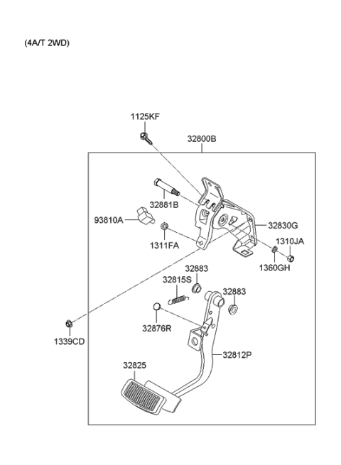 2006 Hyundai Accent Accelerator Pedal Diagram 3