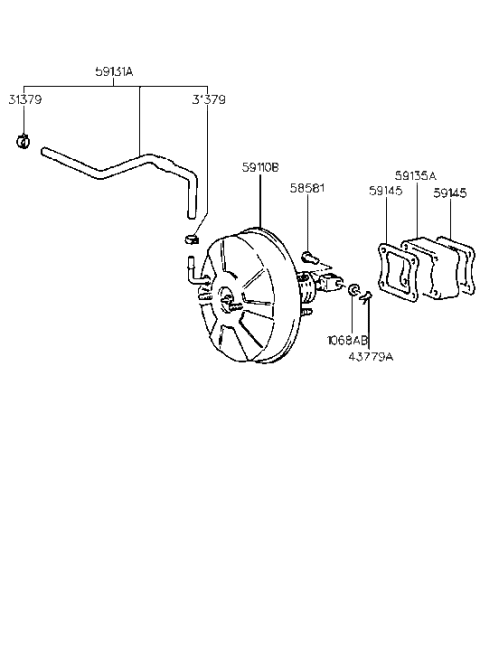 1996 Hyundai Elantra Power Brake Booster Diagram