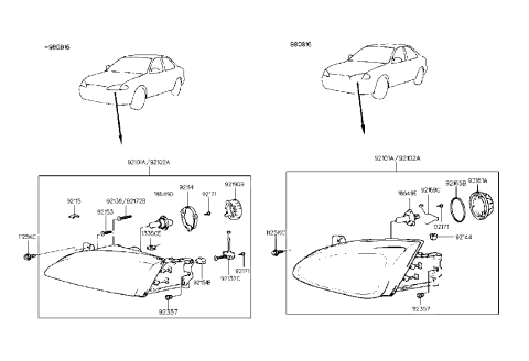 2007 Hyundai Sonata Spring-Bulb Diagram for 92169-02000