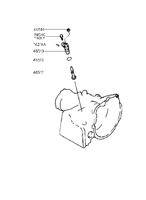 1995 Hyundai Elantra Speedometer Driven Gear-Auto Diagram