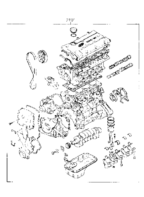 2009 Hyundai Sonata Engine Assembly-Sub Diagram for 21101-23B00