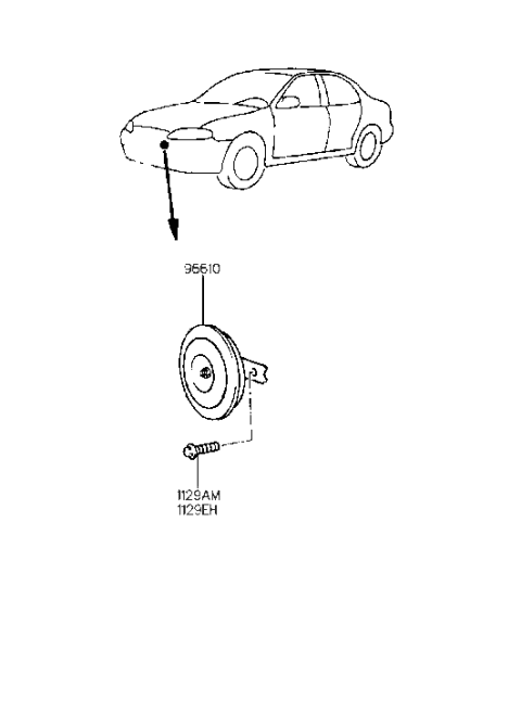 1996 Hyundai Elantra Horn Diagram