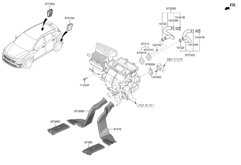 2022 Hyundai Kona N HOSE ASSY-WATER INLET Diagram for 97311-I3000