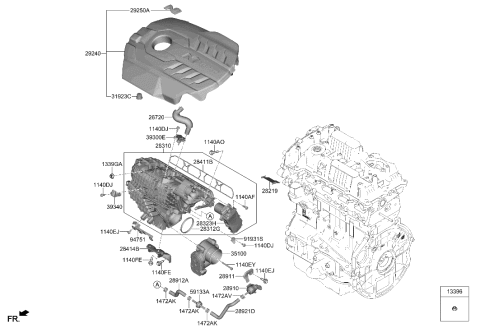 2022 Hyundai Kona N Intake Manifold Diagram