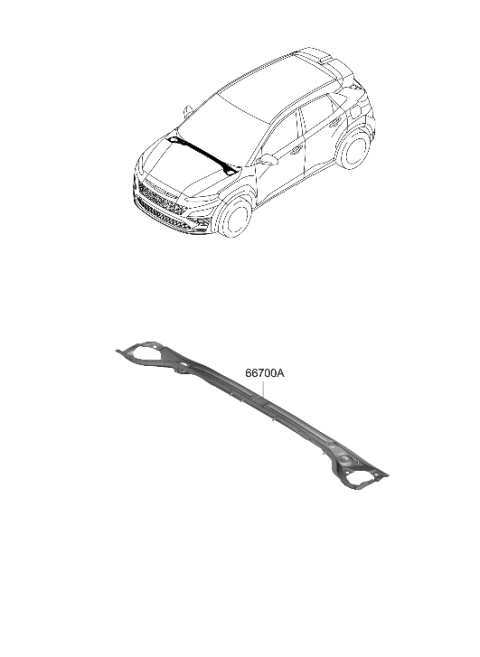 2023 Hyundai Kona N Cowl Panel Diagram