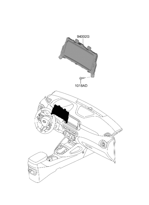 1994 Hyundai Elantra CLUSTER ASSY-INSTRUMENT Diagram for 94013-I3000