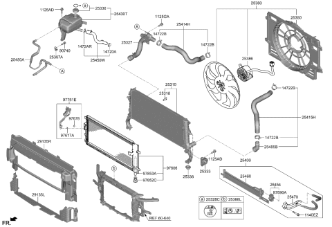 2022 Hyundai Kona N Engine Cooling System Diagram