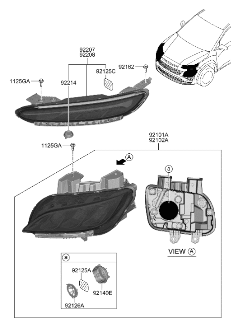 2022 Hyundai Kona N Head Lamp Diagram