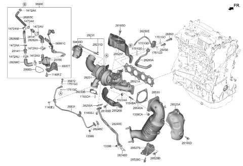 2023 Hyundai Kona N GASKET Diagram for 28247-2GTT0