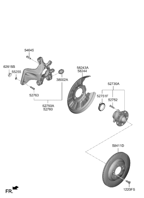 2022 Hyundai Kona N COVER-DUST RR,RH Diagram for 58245-I3000