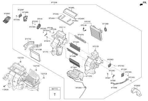 2022 Hyundai Kona N Heater System-Heater & Blower Diagram 1