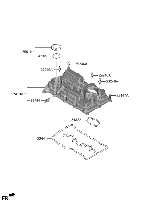 2023 Hyundai Kona N Rocker Cover Diagram