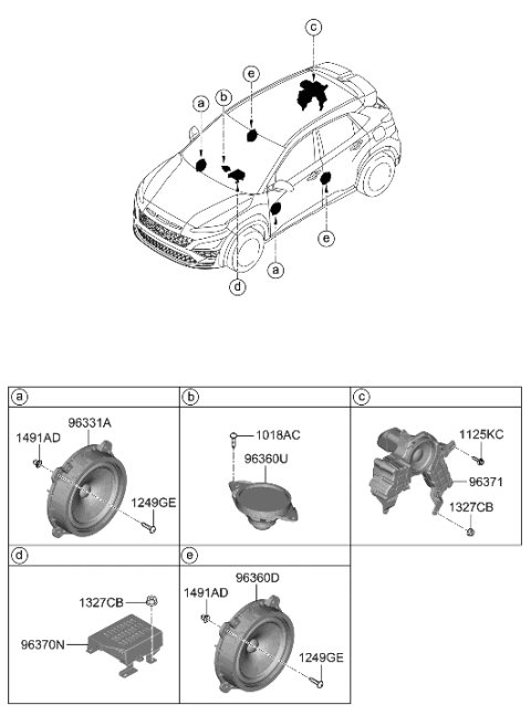 2022 Hyundai Kona N Speaker Diagram