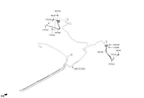 2023 Hyundai Kona N Brake Fluid Line Diagram 2