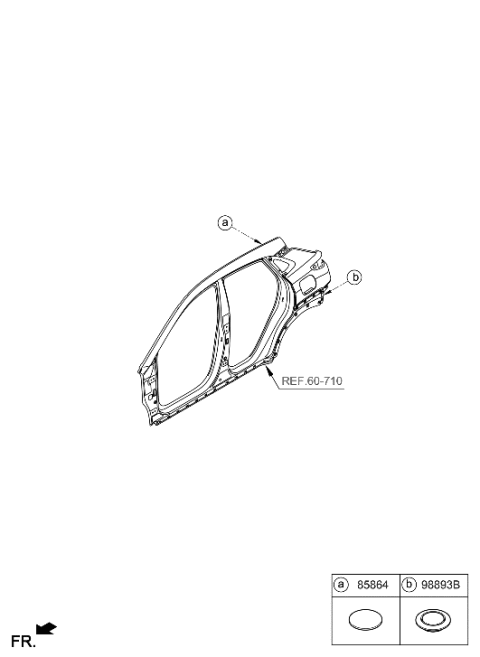 2022 Hyundai Kona N Sunroof Diagram