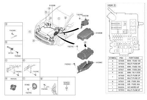 2023 Hyundai Kona N WIRING ASSY-FRT Diagram for 91200-I3060
