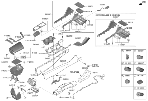 2022 Hyundai Genesis G70 Console Diagram