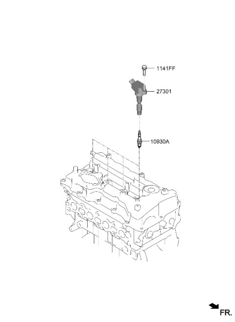 2023 Hyundai Genesis G70 Spark Plug & Cable Diagram 1