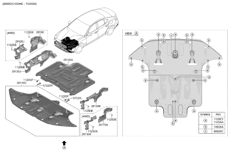 2023 Hyundai Genesis G70 Under Cover Diagram 1