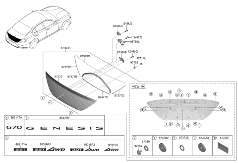 2005 Hyundai Azera PAD-SEALING Diagram for 87336-G9500