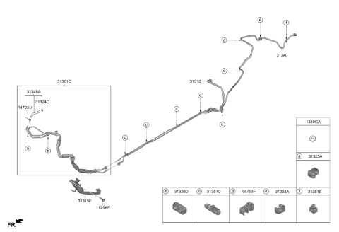 2022 Hyundai Genesis G70 Fuel Line Diagram 2