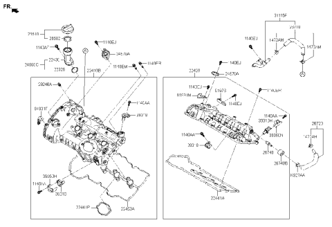 2023 Hyundai Genesis G70 Rocker Cover Diagram 2