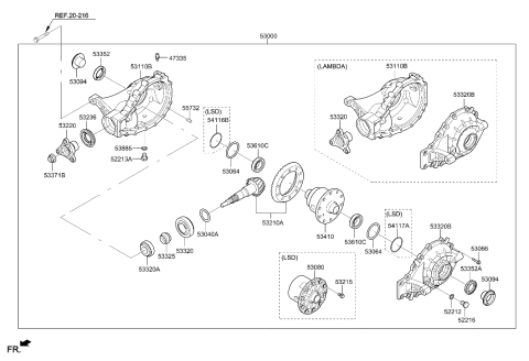 2022 Hyundai Genesis G70 Rear Differential Diagram