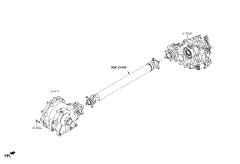 2022 Hyundai Genesis G70 Transfer Assy Diagram 1