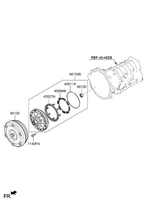 2023 Hyundai Genesis G70 Oil Pump & TQ/Conv-Auto Diagram 1