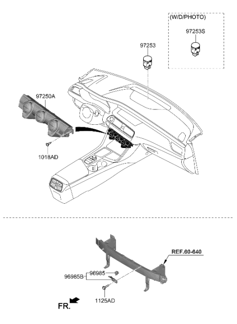 2023 Hyundai Genesis G70 Sensor-Photo Diagram for 97253-C0000