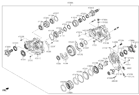 2022 Hyundai Genesis G70 Transfer Assy Diagram 3