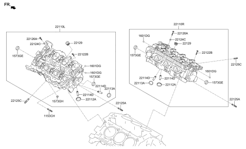 2023 Hyundai Genesis G70 Cylinder Head Diagram 2