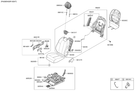 2023 Hyundai Genesis G70 Front Seat Diagram 1