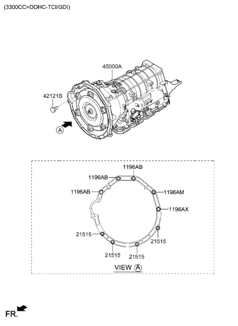 2023 Hyundai Genesis G70 Transaxle Assy-Auto Diagram 3