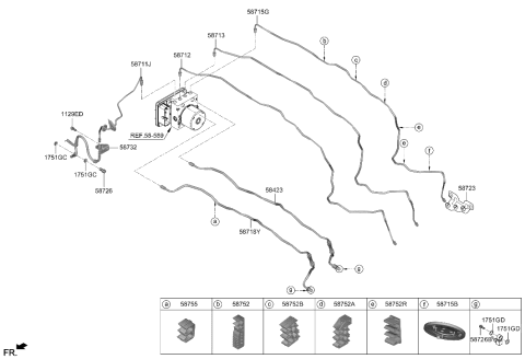 2023 Hyundai Genesis G70 Brake Fluid Line Diagram 1