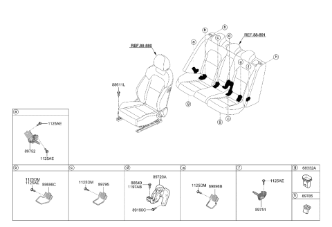 2022 Hyundai Genesis G70 Hardware-Seat Diagram