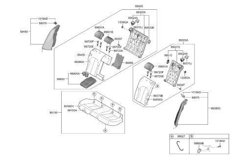 2023 Hyundai Genesis G70 2nd Seat Diagram