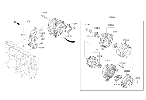 2023 Hyundai Genesis G70 Alternator Diagram 2